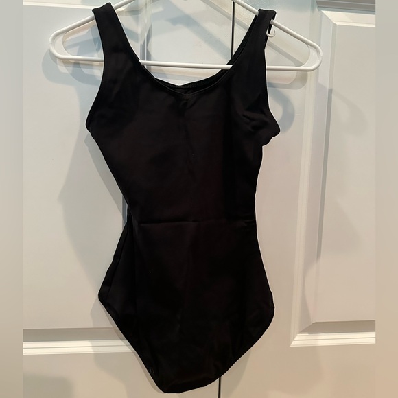 Capezio Basic High-Neck Tank Black Leotard Size Medium - Picture 3 of 5
